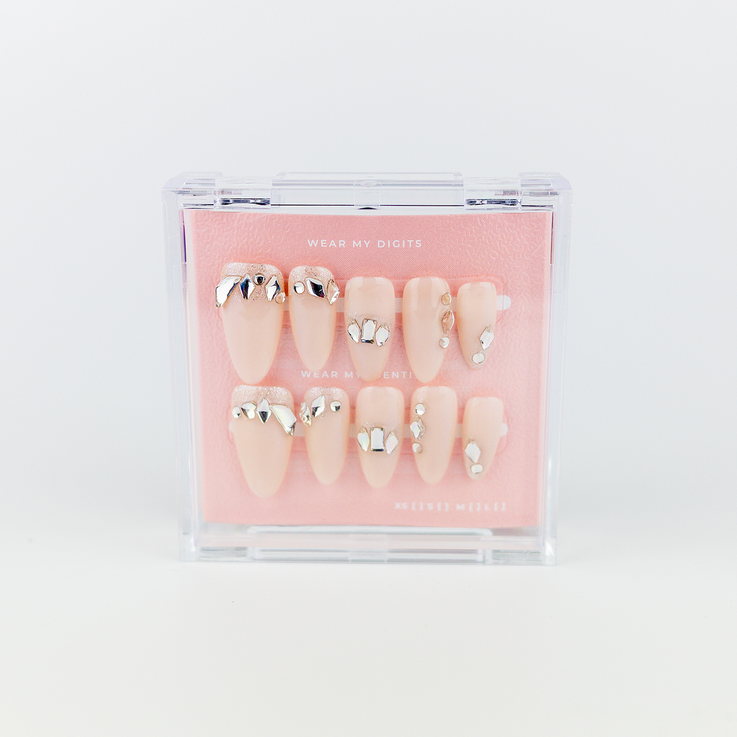 #240 – Gentle Glam | Short, Almond Reusable Ready-to-Wear Nails