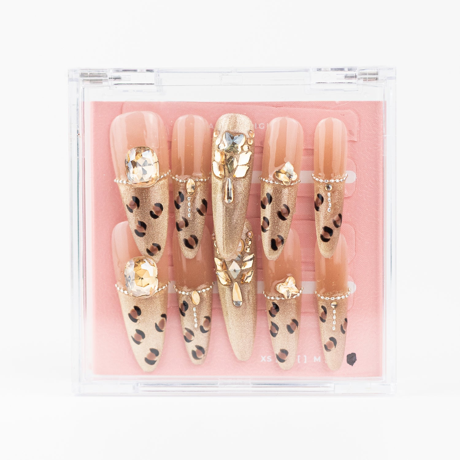 #2659 – Cheetah Chic | Long, Stiletto Reusable Ready-to-Wear Nails