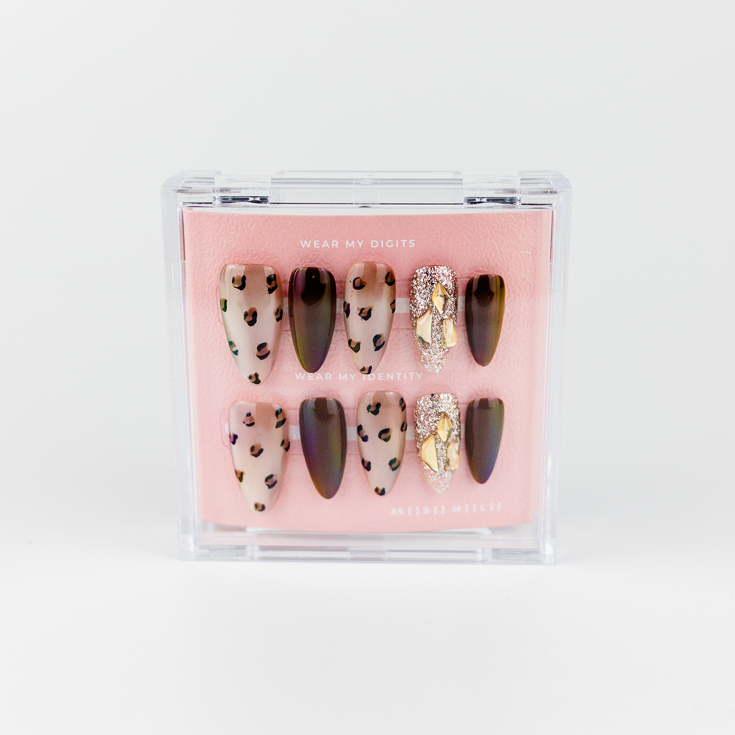 #90 – The Cheetah Spark | Long, Oval Reusable Ready-to-Wear Nails