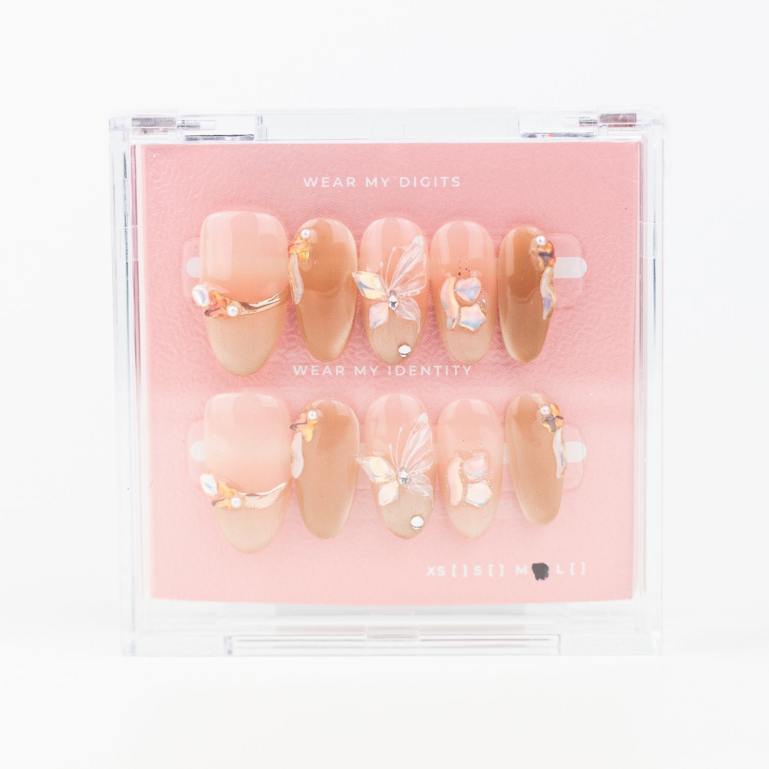 #2773 – Festive Flora | Long, Oval Reusable Ready-to-Wear Nails