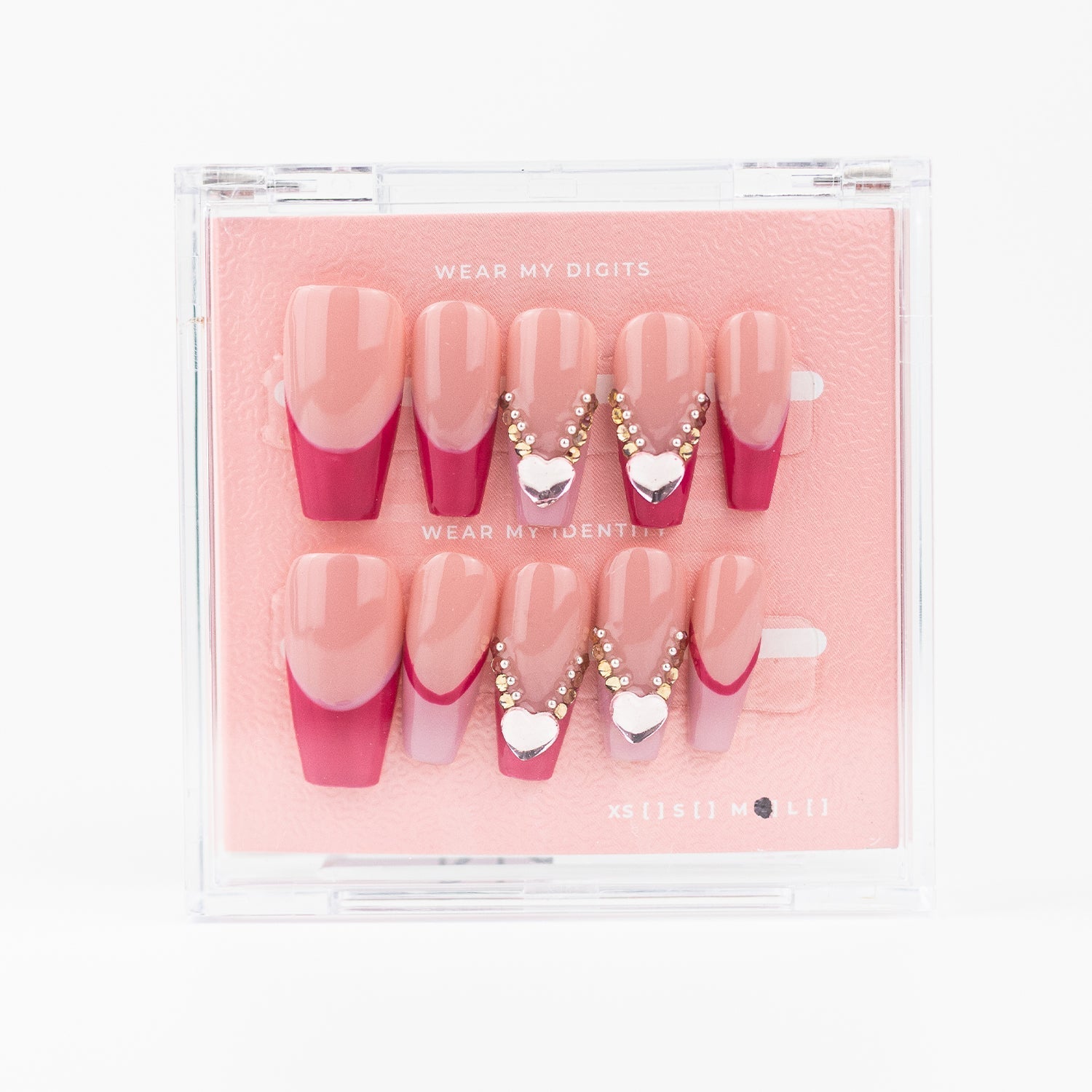 #216 – French Affair | Long, Coffin Reusable Ready-to-Wear Nails