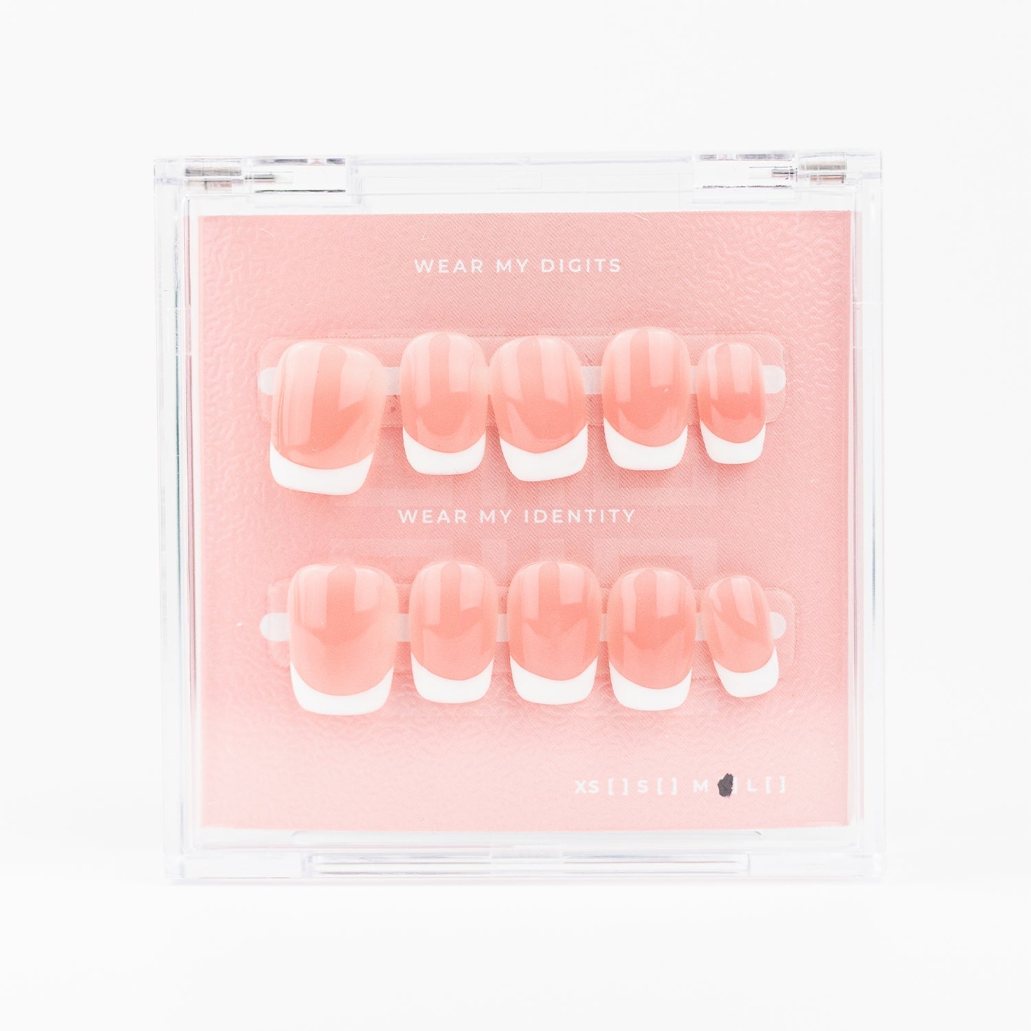 #122 – French Tips | Medium, Square Reusable Ready-to-Wear Nails