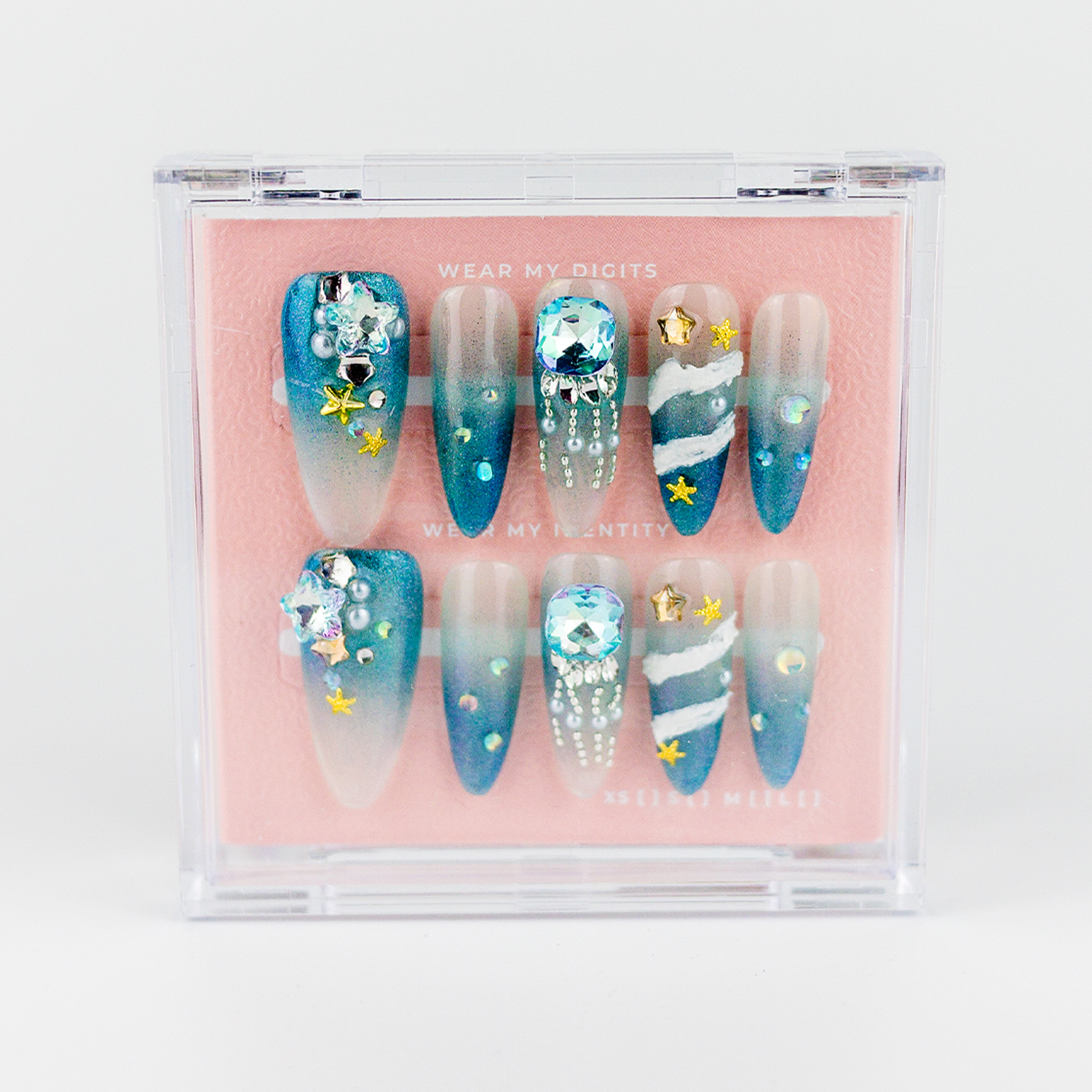 #2328 – Glimmering Coral | Long, Oval & Almond