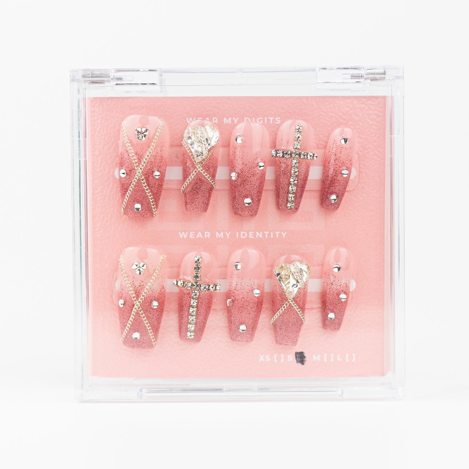 #296 – Glitter Cross | Long, Coffin