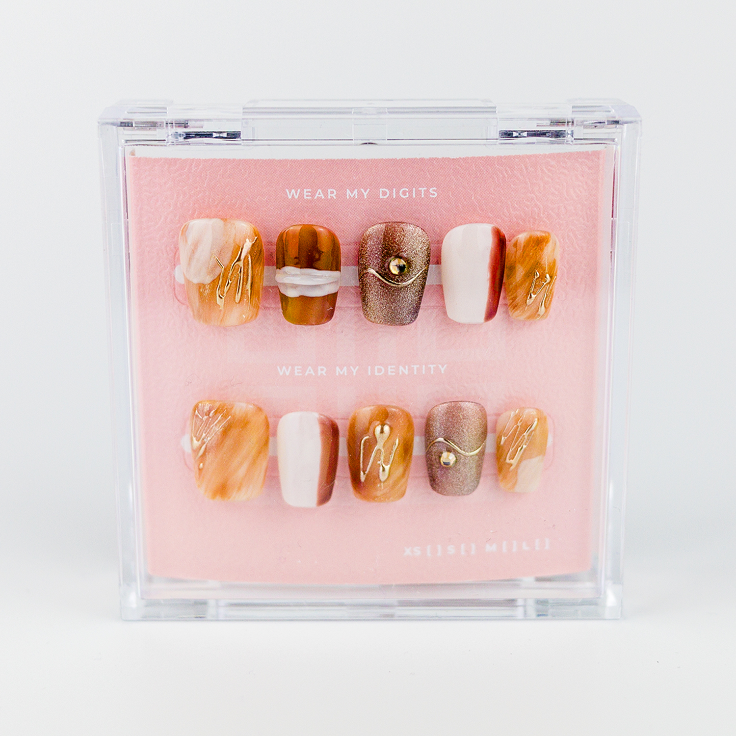 #2003 – Gloss in Gold | Medium, Square Reusable Ready-to-Wear Nails