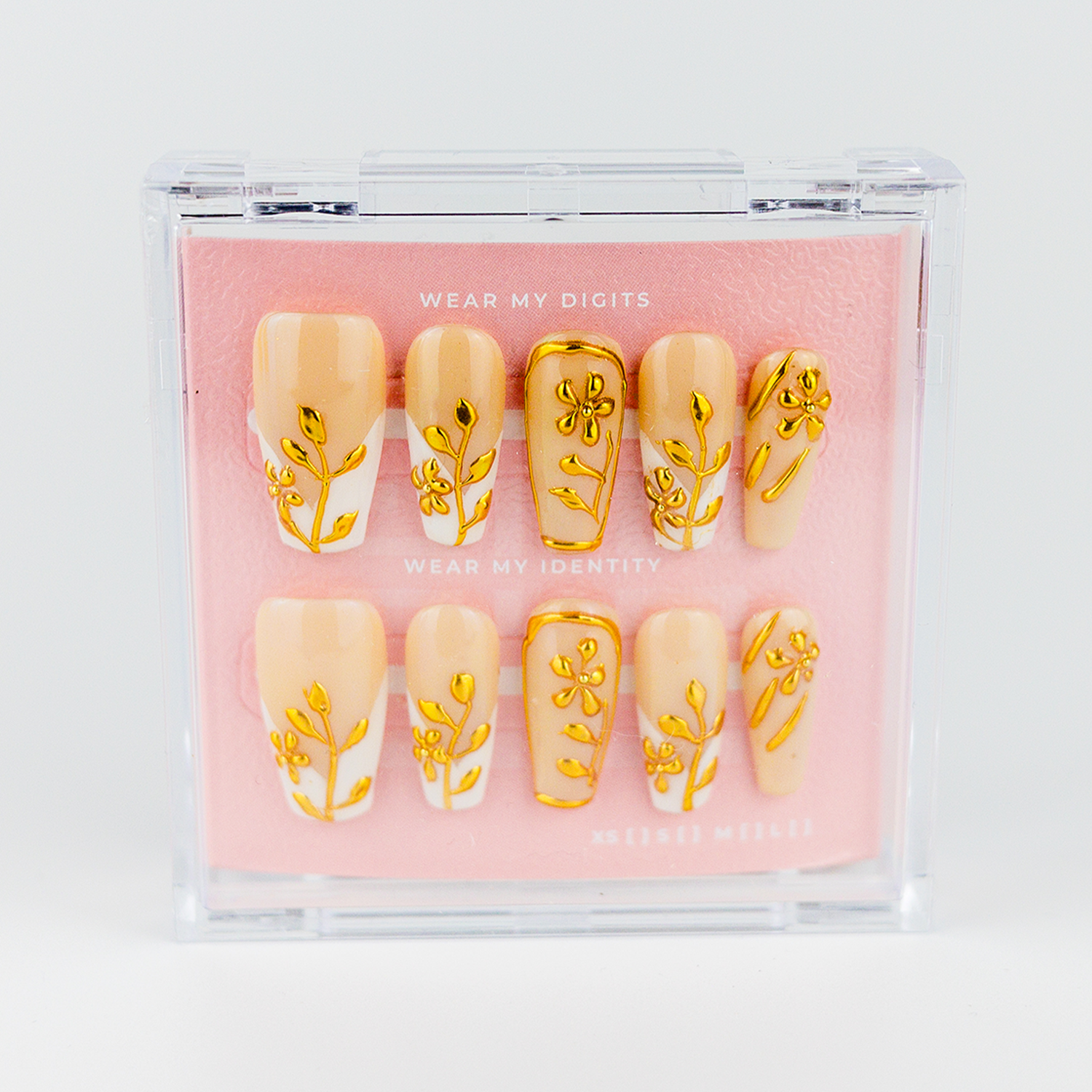 #2458 – Gold N Bloom | Long, Coffin