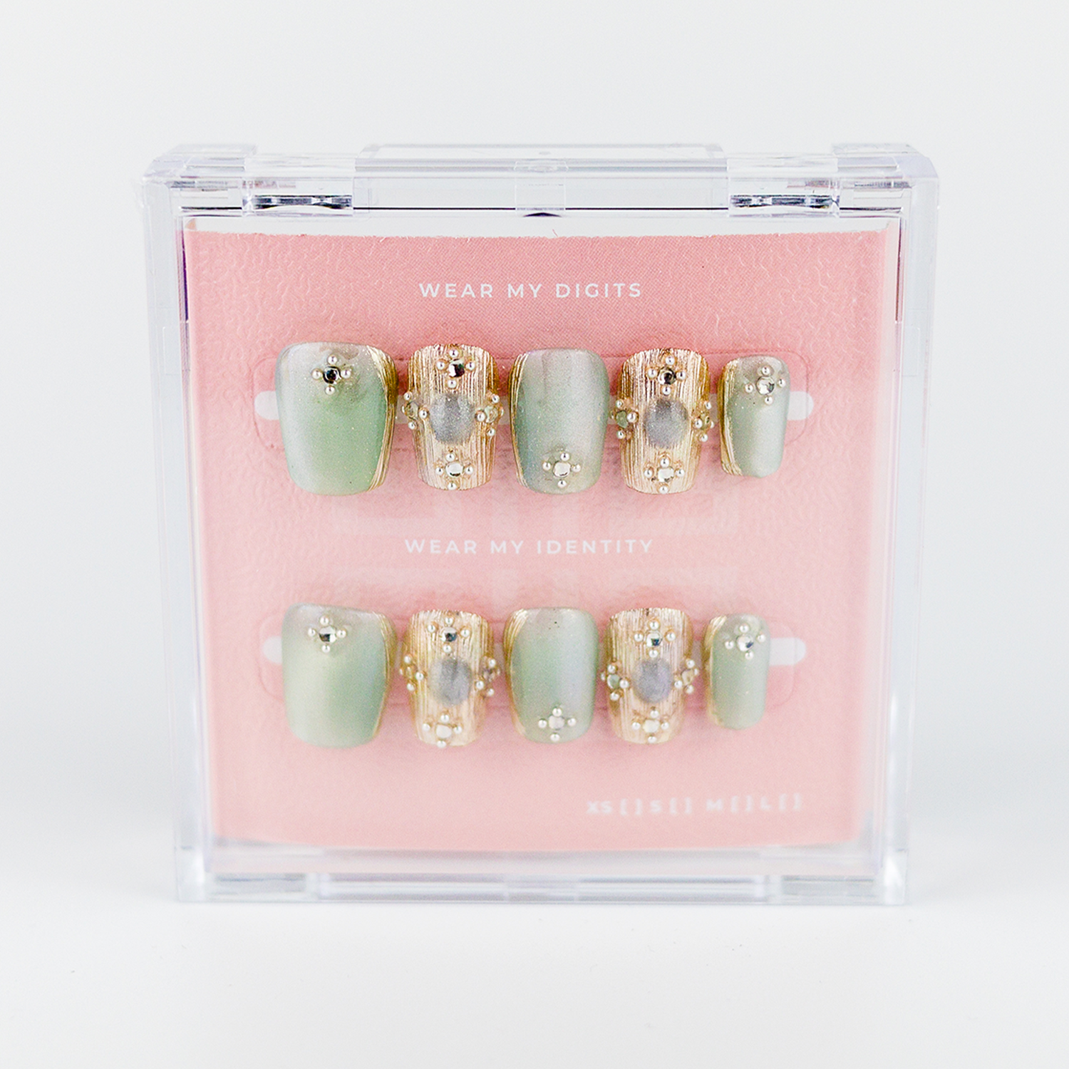 #1721 – Olive Glow | Medium, Squaoval