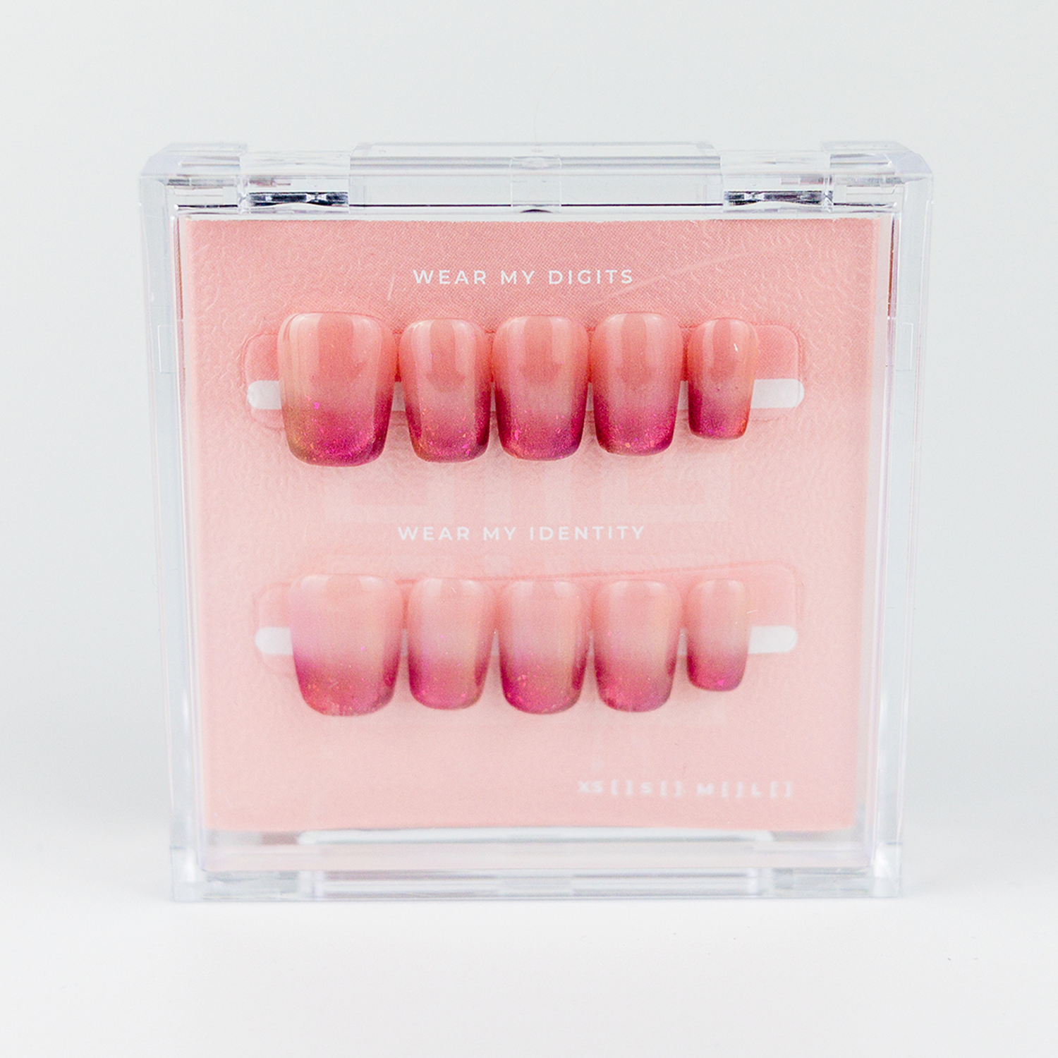 #1659 – Ombre Hue | Medium, Square Reusable Ready-to-Wear Nails