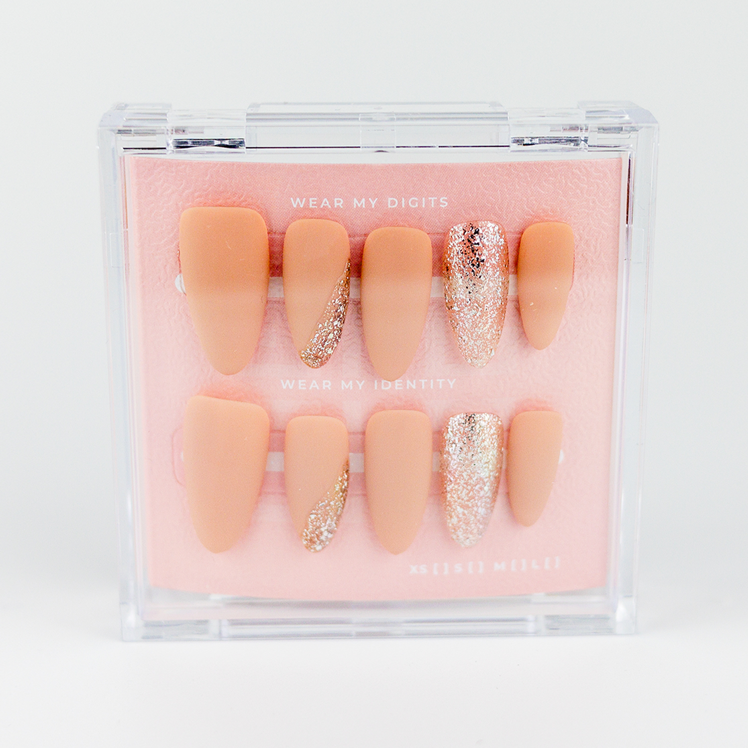 #1139 – Peach Shimmer | Long, Oval