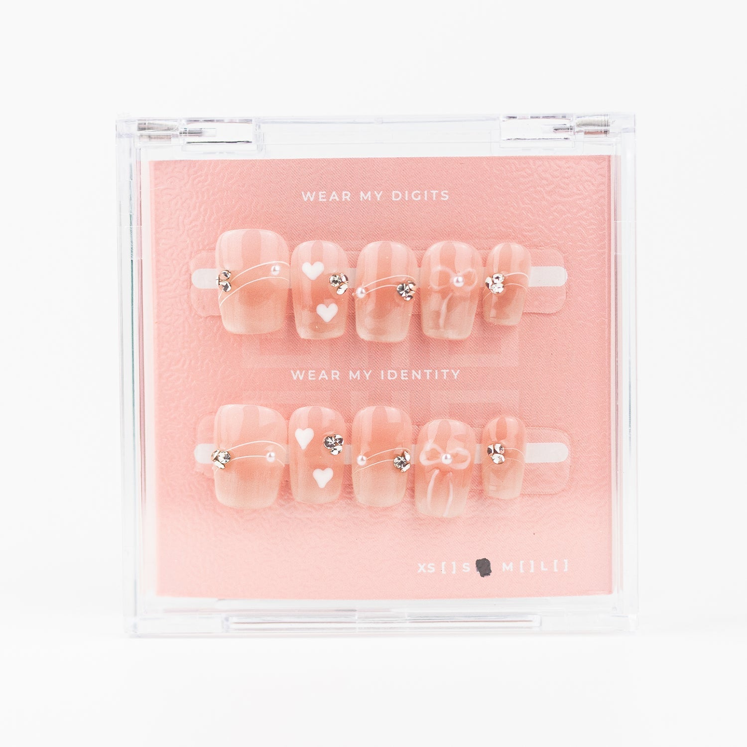 #27 – Pink Glow | Medium, Square Reusable Ready-to-Wear Nails