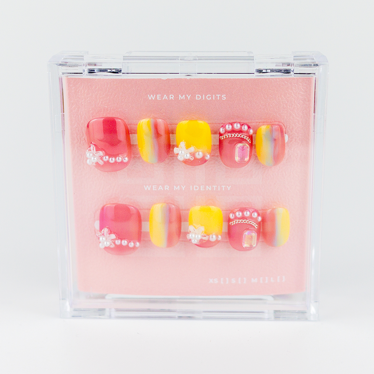 #921 – Rainbow Glitz | Short, Round, Reusable Ready-to-Wear Nails