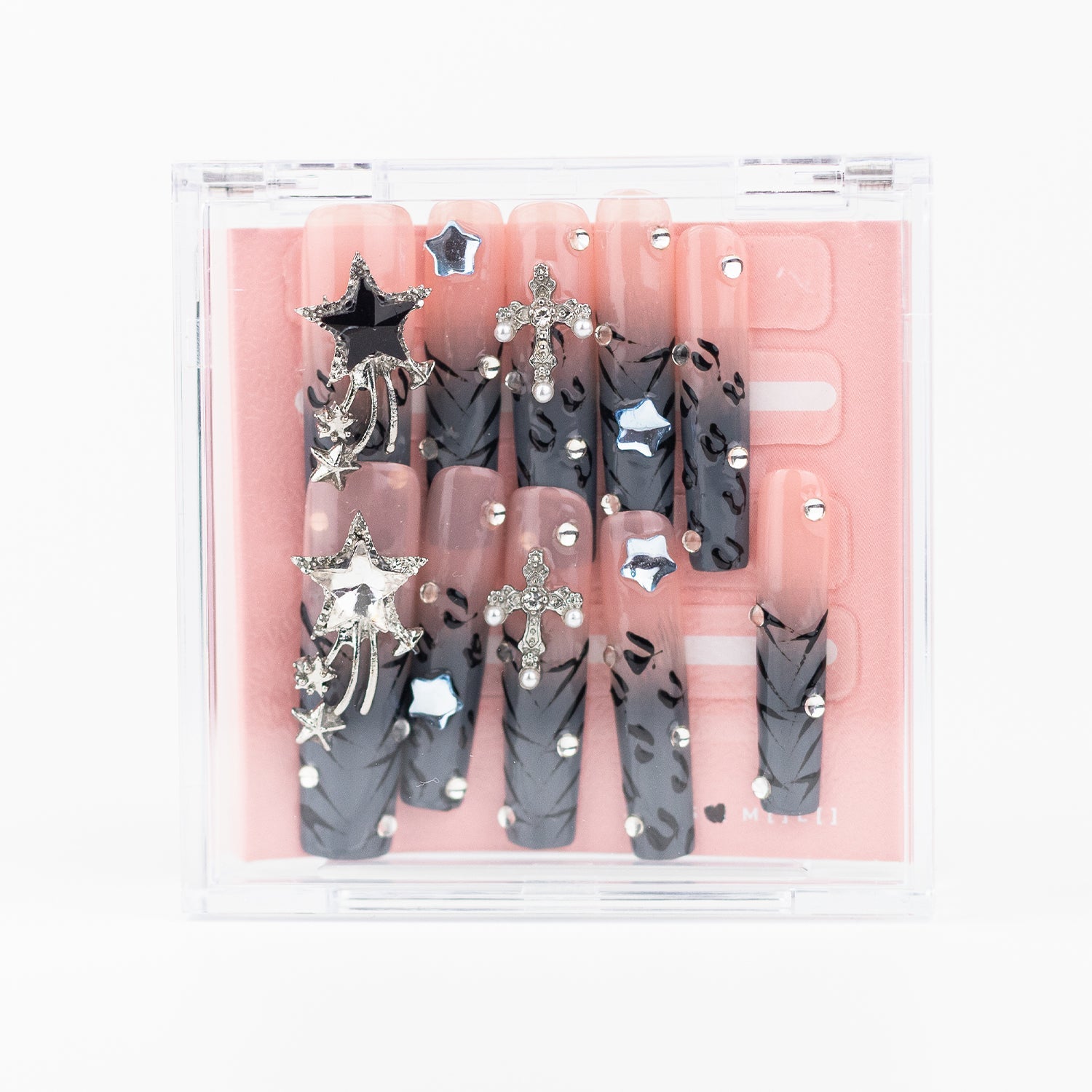 #1885 – Starstruck | Long, Square Reusable Ready-to-Wear Nails