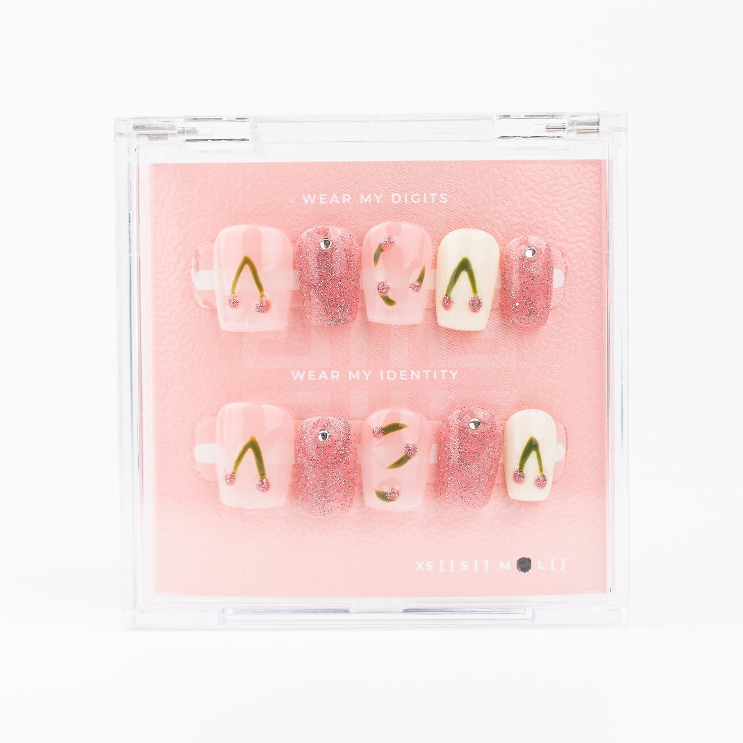 #660 – Sweet Treat | Medium, Square Reusable Ready-to-Wear Nails