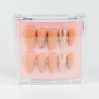 #1139 – Peach Shimmer | Long, Oval