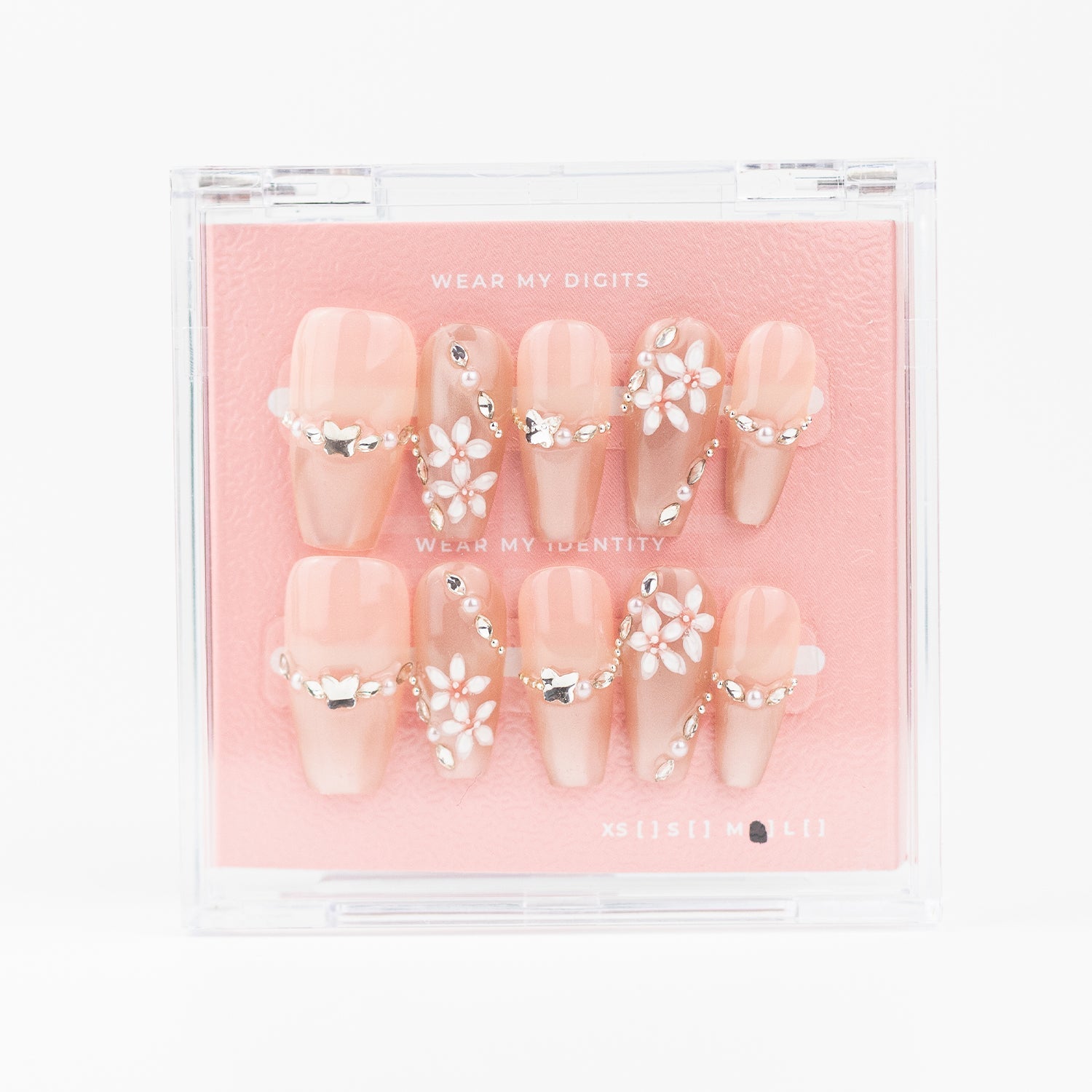 #12 – Glimmer Glaze | Long, Almond Reusable Ready-to-Wear Nails