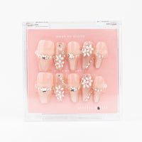 #12 – Glimmer Glaze | Long, Almond Reusable Ready-to-Wear Nails