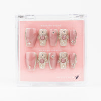 #1210 – Crystal Tower | Medium, Oval Reusable Ready-to-Wear Nails