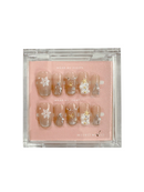 #1285 – Woodland Winter Friends | Short Squoval Shape, Reusable Ready-to-Wear Nails