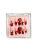 #1325 – Holly Jolly Cheer | Medium Coffin Shape, Reusable Ready-to-Wear Nails