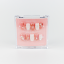 #1594 – Rosé Marble | Medium, Round Reusable Ready-to-Wear Nails