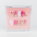 #1637 – Gilded Blossoms | Medium, Almond Reusable Ready-to-Wear Nails