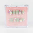 #1646 – Sparkling Daisy | Medium, Square Reusable Ready-to-Wear Nails