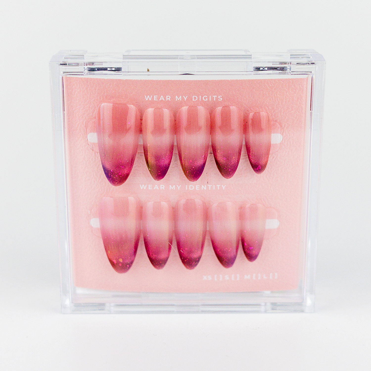 #1709 – Blushing Horizon | Long, Almond Reusable Ready-to-Wear Nails