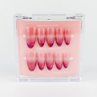#1709 – Blushing Horizon | Long, Almond Reusable Ready-to-Wear Nails