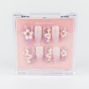 #1722 – Royal Bloom | Long, Almond Reusable Ready-to-Wear Nails