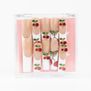 #1746 – Cherry On Top | Long, Square Reusable Ready-to-Wear Nails