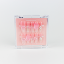 #1755 – Frost &amp; Glow | Long, Oval Reusable Ready-to-Wear Nails