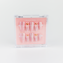 #1757 – Peach Drop | Long, Oval Reusable Ready-to-Wear Nails