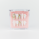 #1773 – Champagne Spark | Long, Stiletto Reusable Ready-to-Wear Nails