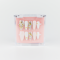 #1773 – Champagne Spark | Long, Stiletto Reusable Ready-to-Wear Nails