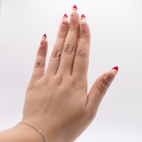 #1842 – Cherry Bliss | Medium, Oval Reusable Ready-to-Wear Nails