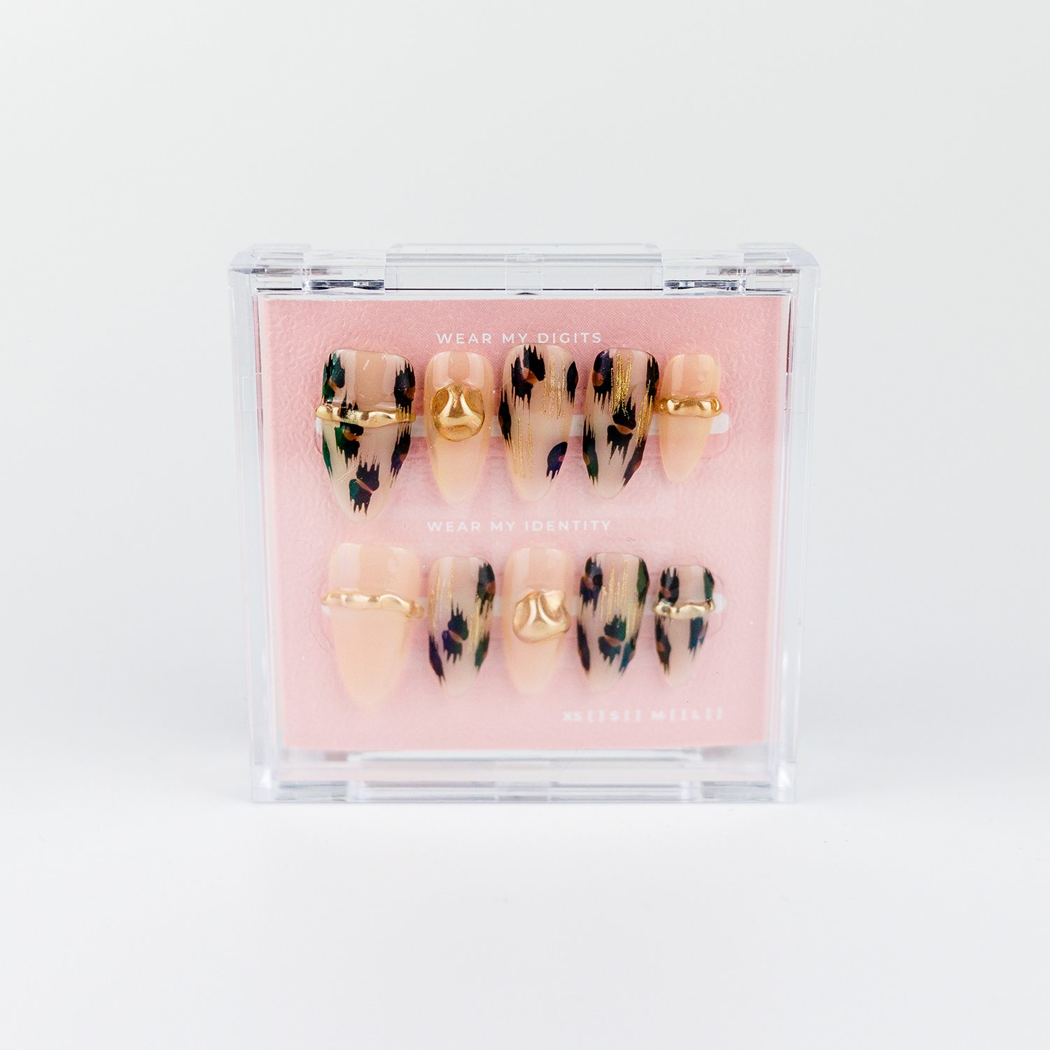 #1864 – Wild Aura | Long, Oval Reusable Ready-to-Wear Nails