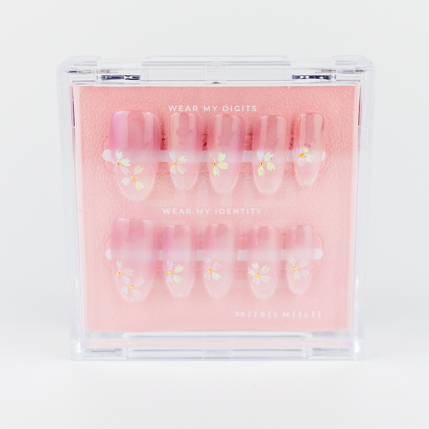 #1881 – Yuki Bloom | Long, Almond Reusable Ready-to-Wear Nails