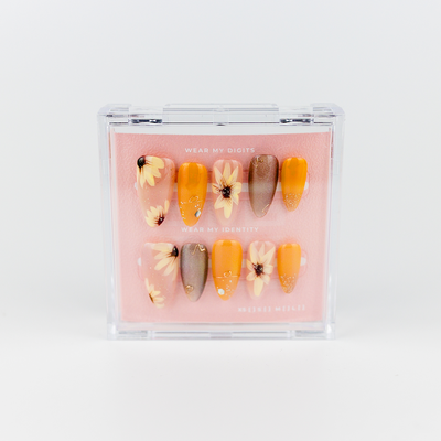 #1942 – Autumn Glow | Long, Almond Reusable Ready-to-Wear Nails