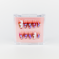 #1945 – Angelic Glow | Long, Oval Reusable Ready-to-Wear Nails