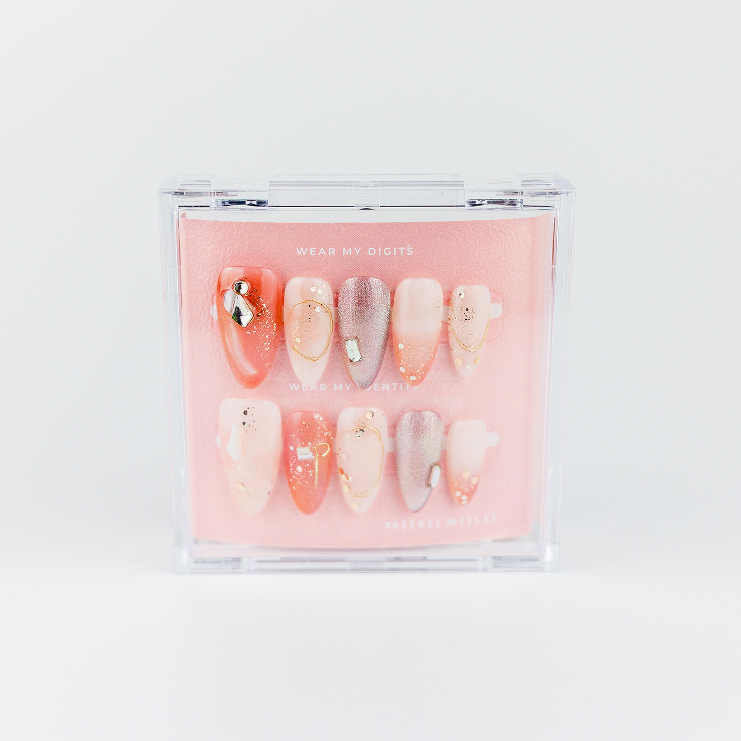 #1947 – Glitter Breeze | Medium, Oval Reusable Ready-to-Wear Nails