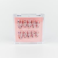 #2017 – Confetti Glow | Medium, Oval Reusable Ready-to-Wear Nails
