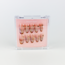 #2086 – Peach Cateye | Long, Oval Reusable Ready-to-Wear Nails