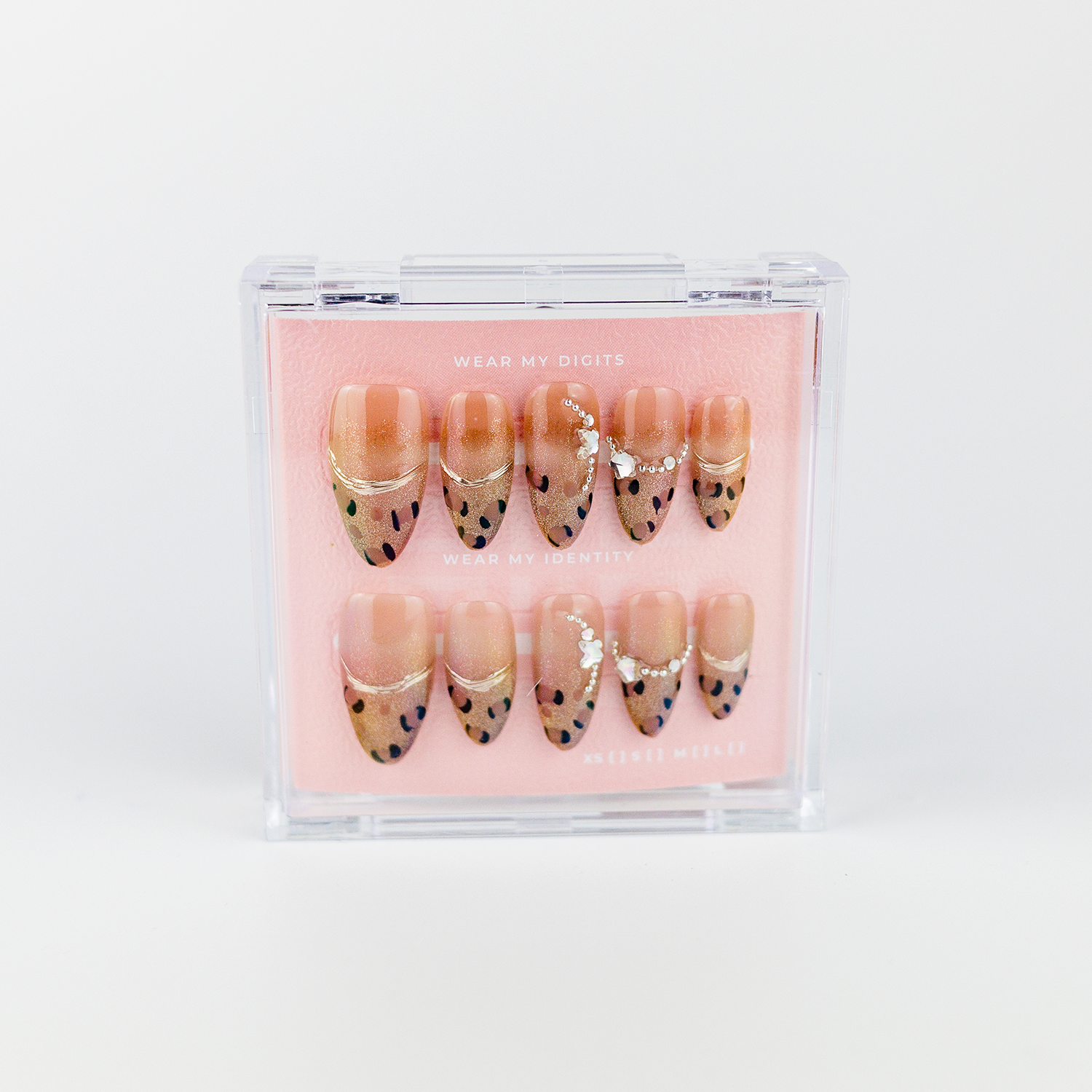 #2102 – Roaring Luxe | Medium, Oval Reusable Ready-to-Wear Nails