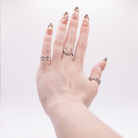 #2102 – Roaring Luxe | Medium, Oval Reusable Ready-to-Wear Nails