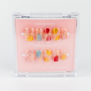 #2126 – Toffee Marbel | Medium, Square Reusable Ready-to-Wear Nails