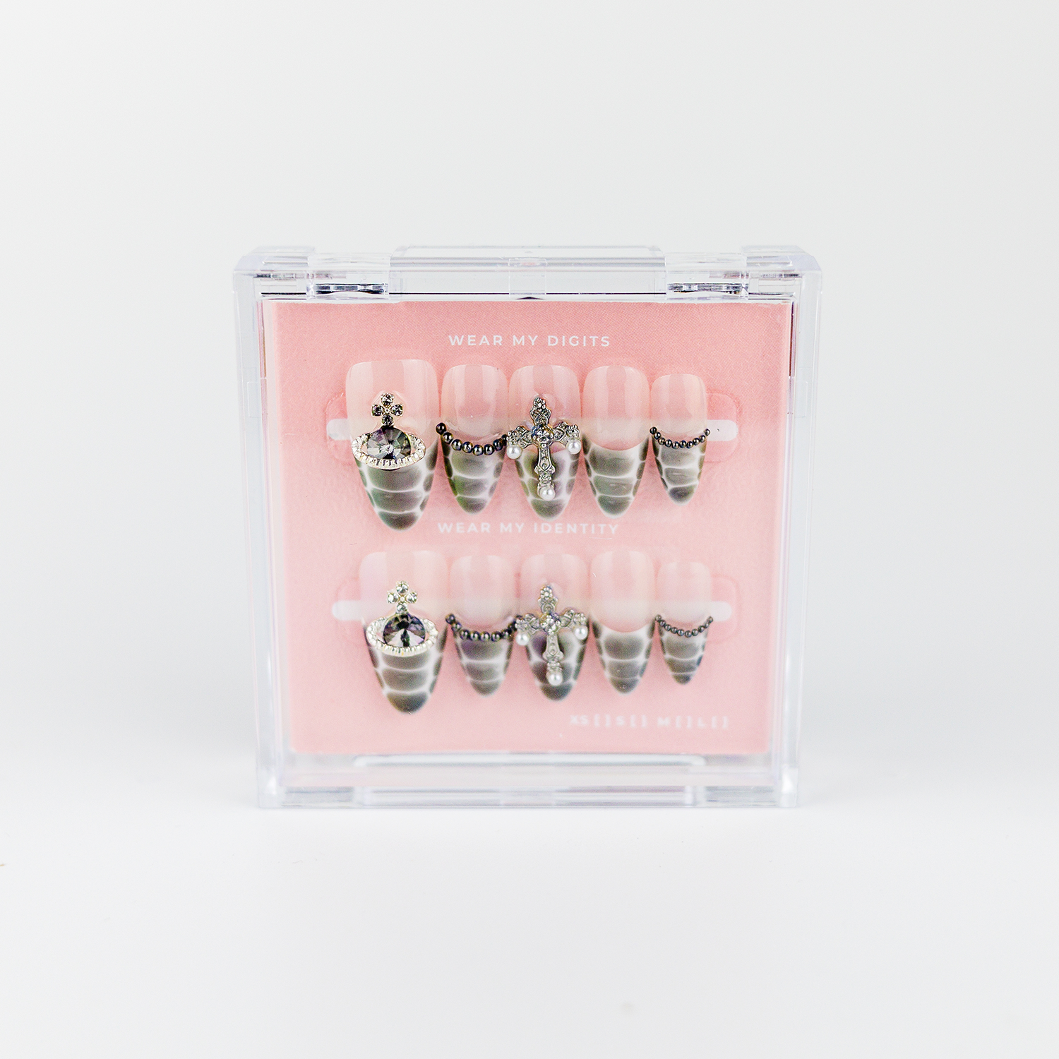 #2141 – Charms &amp; Scales | Medium, Oval Reusable Ready-to-Wear Nails