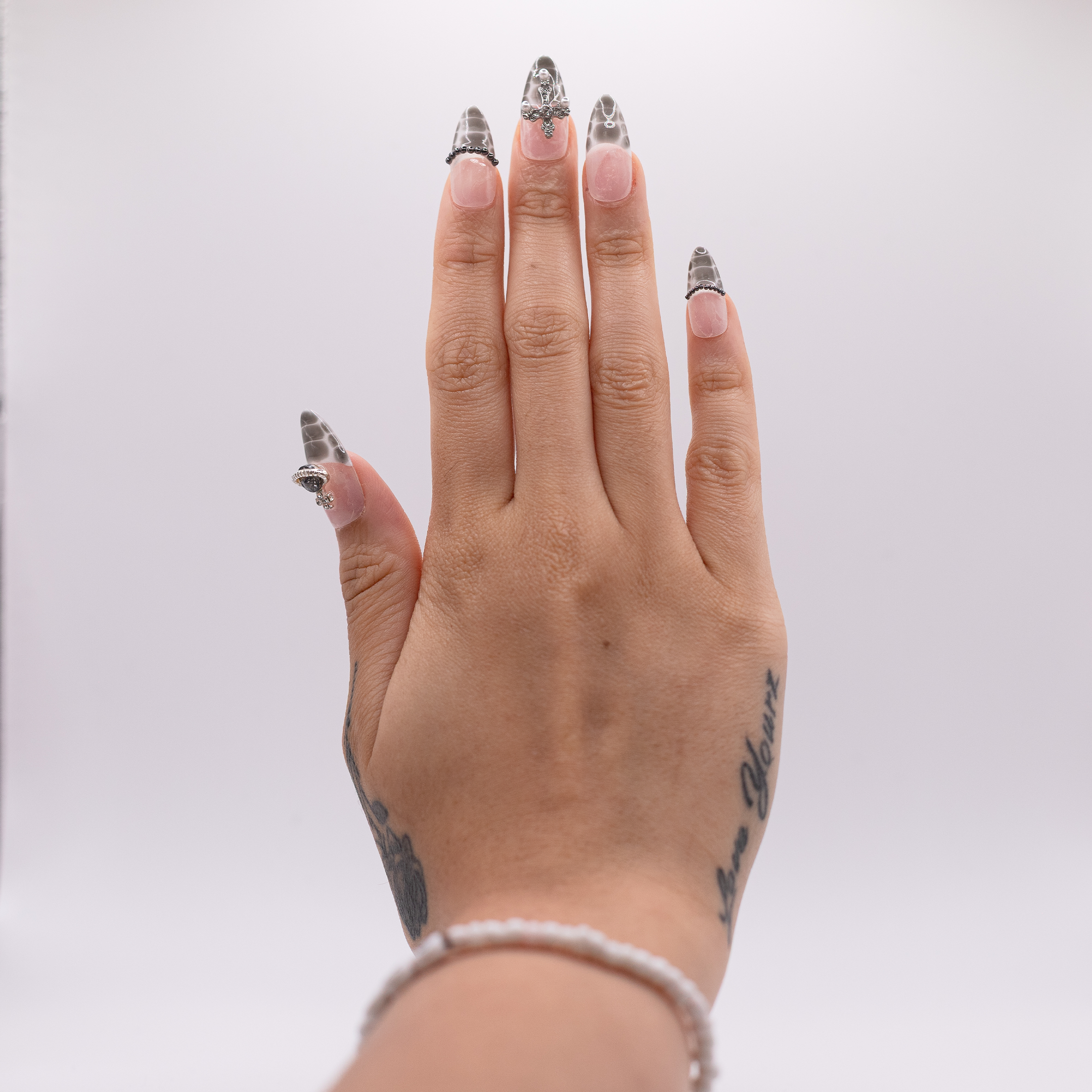 #2141 – Charms &amp; Scales | Medium, Oval Reusable Ready-to-Wear Nails