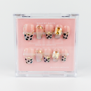 #2172 – Prismatic Panther | Medium, Coffin Reusable Ready-to-Wear Nails