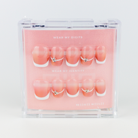 #2194 – Diamond Whisper | Short, Square Reusable Ready-to-Wear Nails
