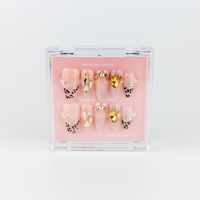 #2218 – Wild Elegance | Medium, Oval Reusable Ready-to-Wear Nails